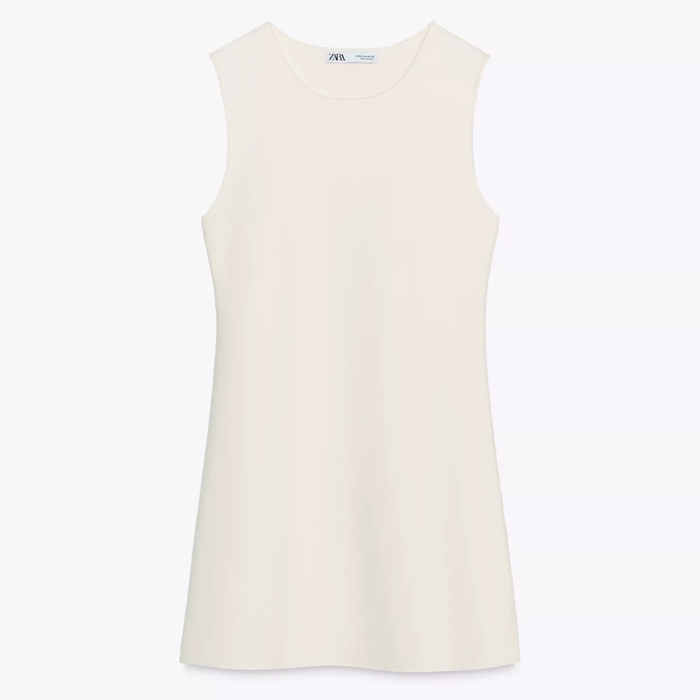 Zara short plain knit dress